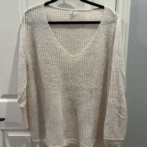 Caslon seam detail v neck sweater